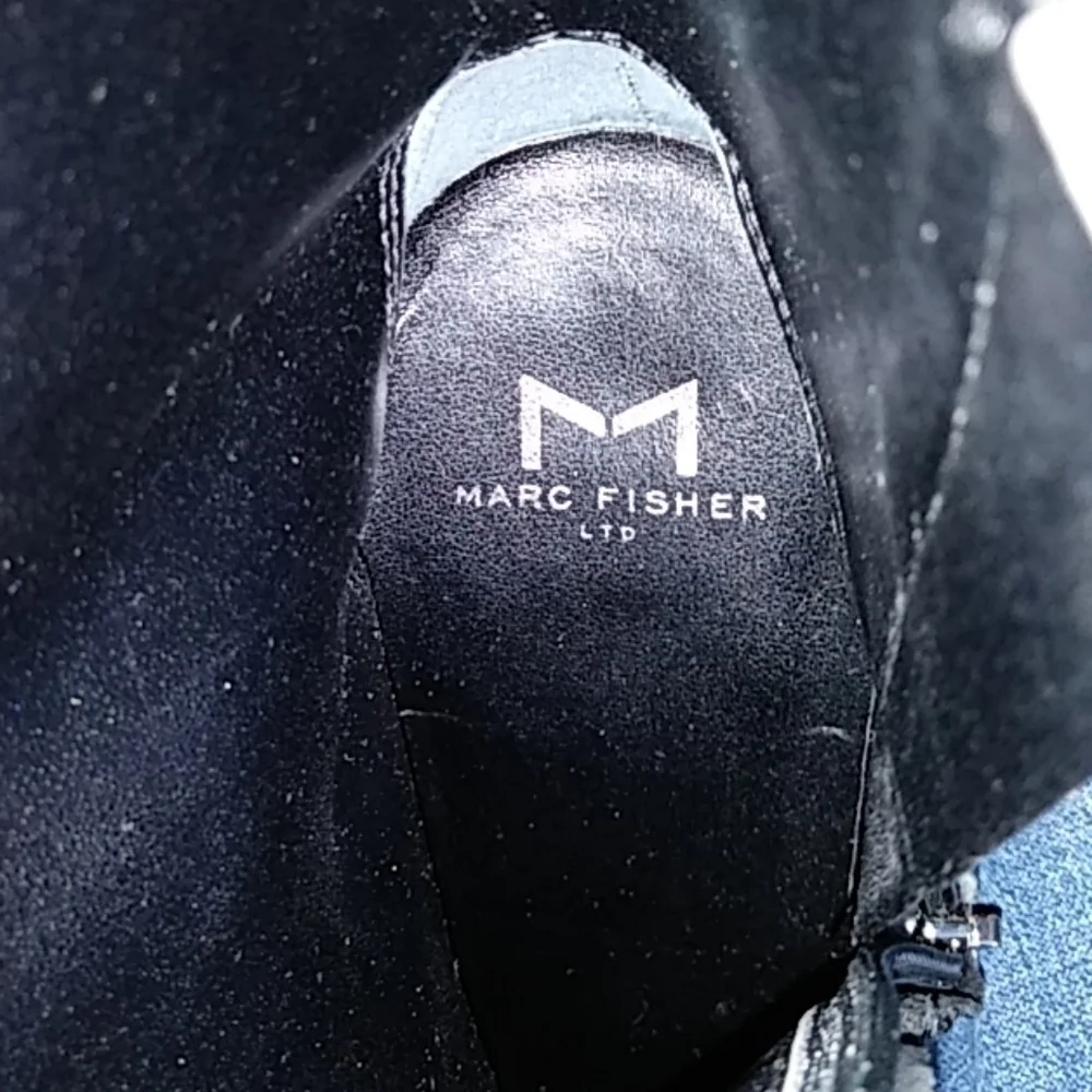 Marc Fisher Side Zipper Black Display Bootie 10M - Picture 7 of 8